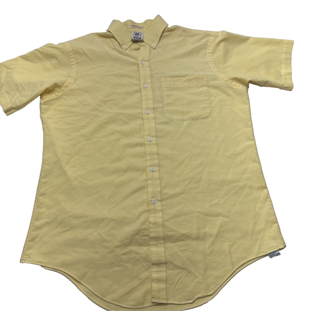 Vintage Arrow Dover Dress Shirt XL Maize Yellow button up